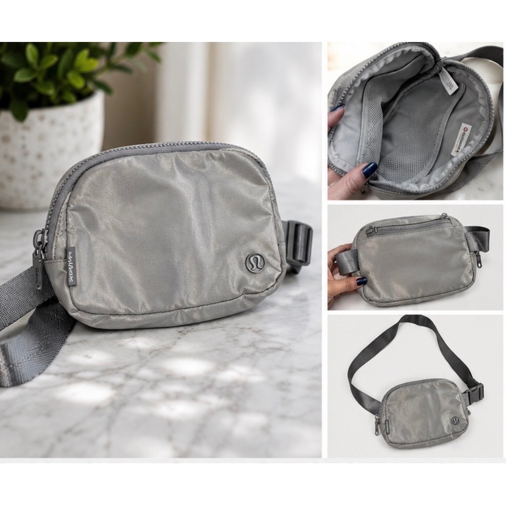 lululemon Everywhere Belt Bag Gray Silver Crossbody Waist Fanny Pack